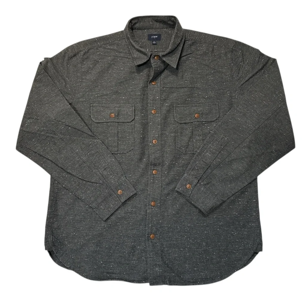J. Crew Charcoal Button-Down Shirt Men’s XL‎
